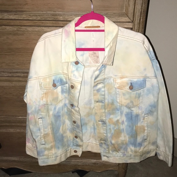 Free People Tie Dye Denim Jacket - Picture 2 of 2